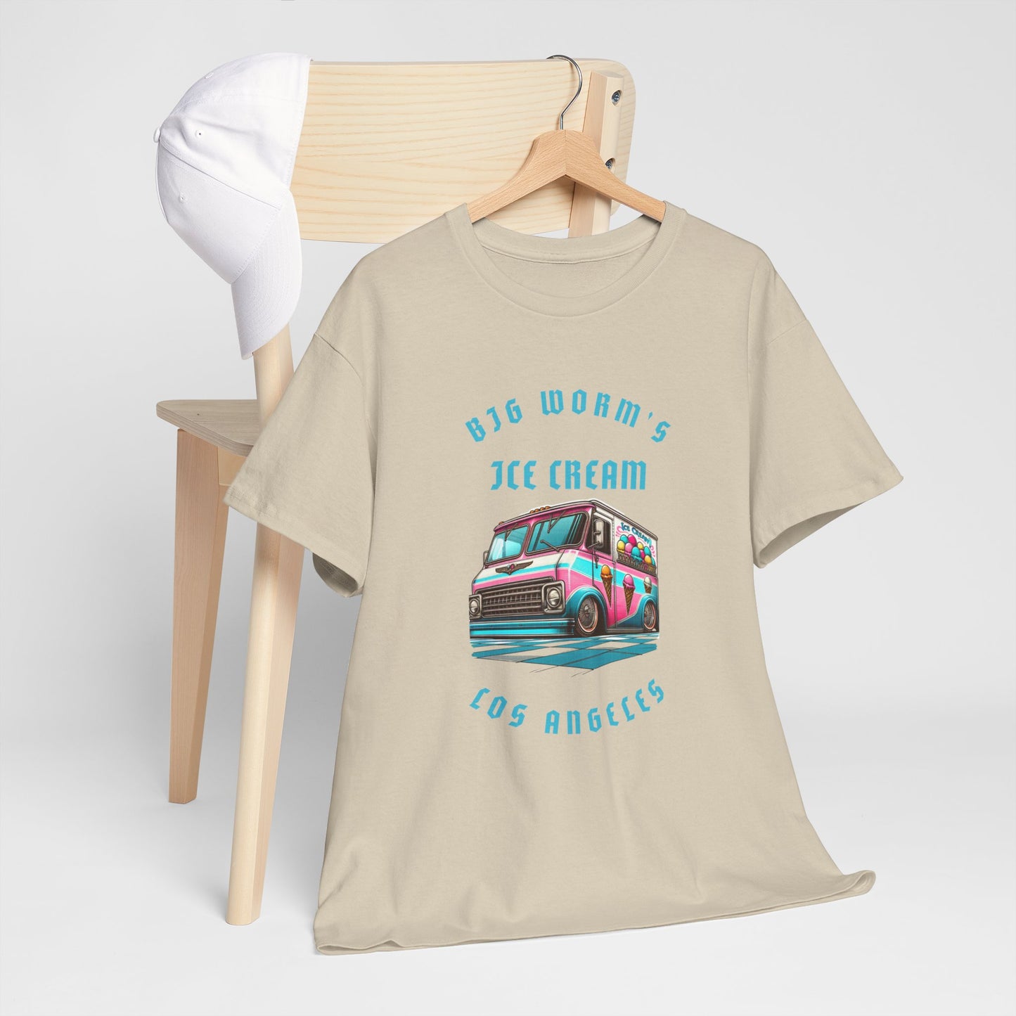 Big Worm's Ice Cream Truck Unisex Heavy Cotton Tee