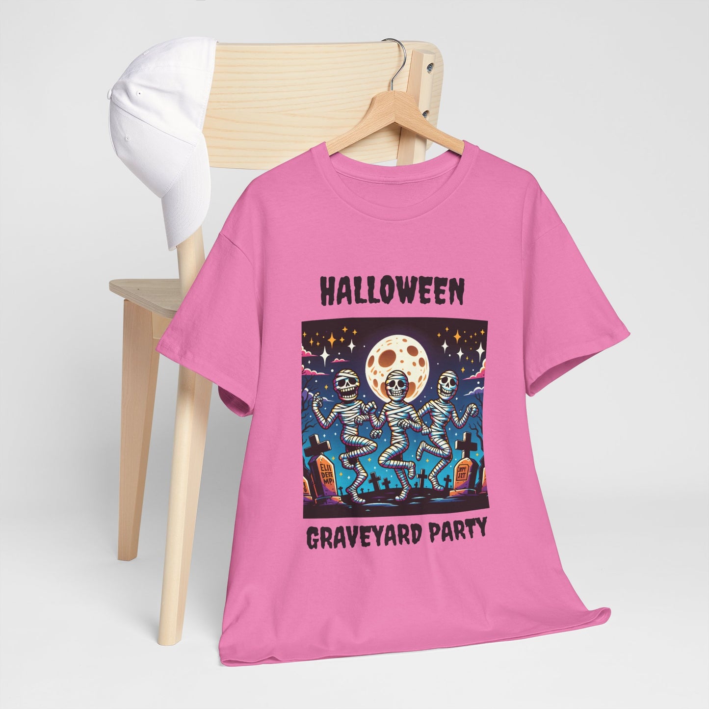 Halloween Graveyard Party Unisex Heavy Cotton Tee