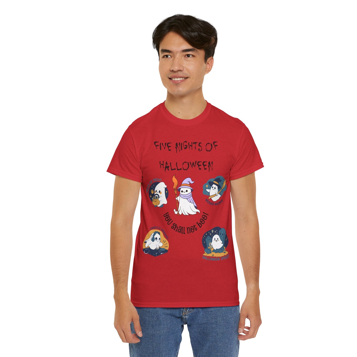 Five Nights Of Halloween Unisex Heavy Cotton Tee