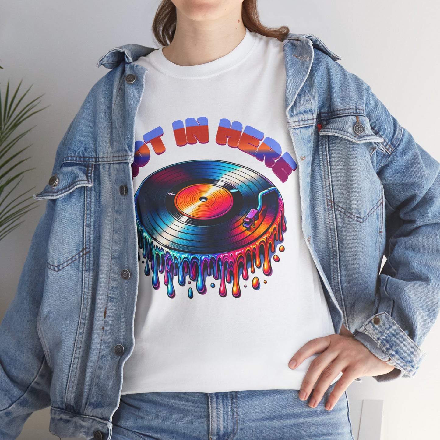 Hot In Here Melting Record Unisex Heavy Cotton Tee