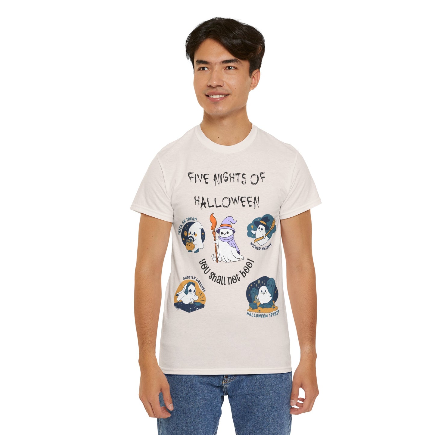 Five Nights Of Halloween Unisex Heavy Cotton Tee