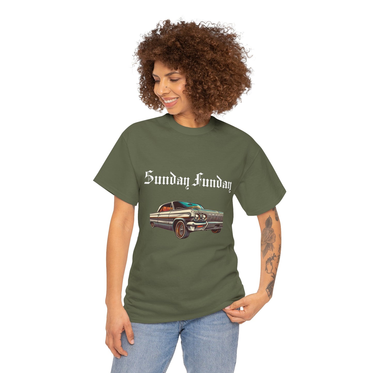 Sunday Funday Lowrider Unisex Heavy Cotton Tee