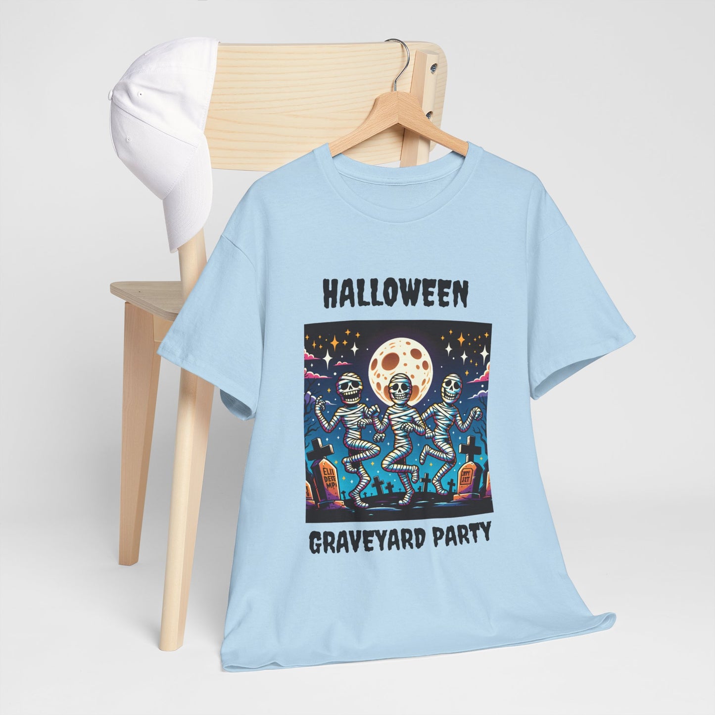 Halloween Graveyard Party Unisex Heavy Cotton Tee