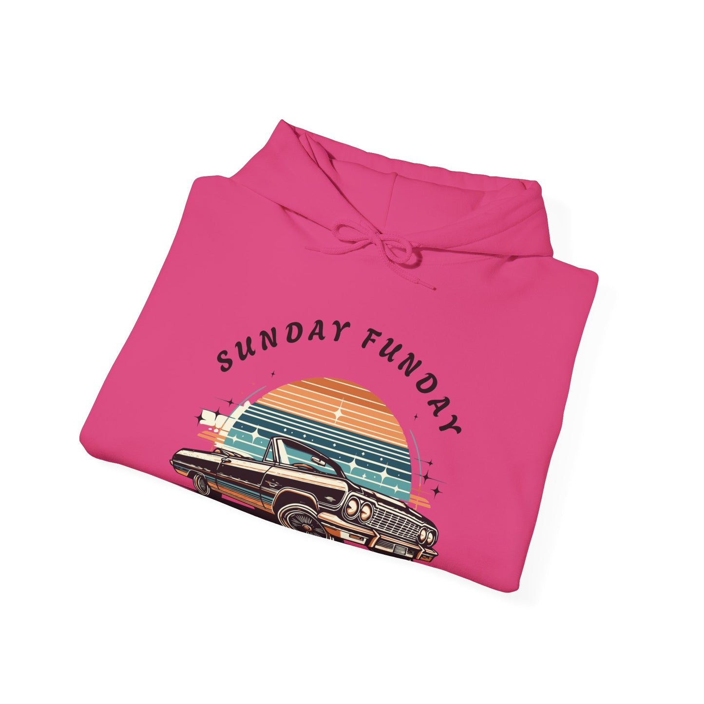 Sunday Funday Cruisin Lowrider Unisex Heavy Blend™ Hooded Sweatshirt