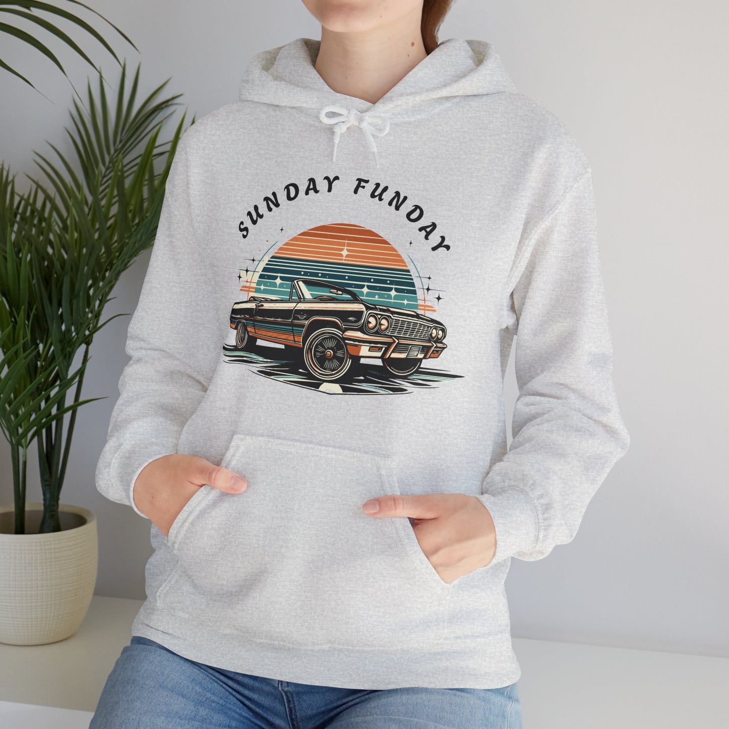 Sunday Funday Cruisin Lowrider Unisex Heavy Blend™ Hooded Sweatshirt