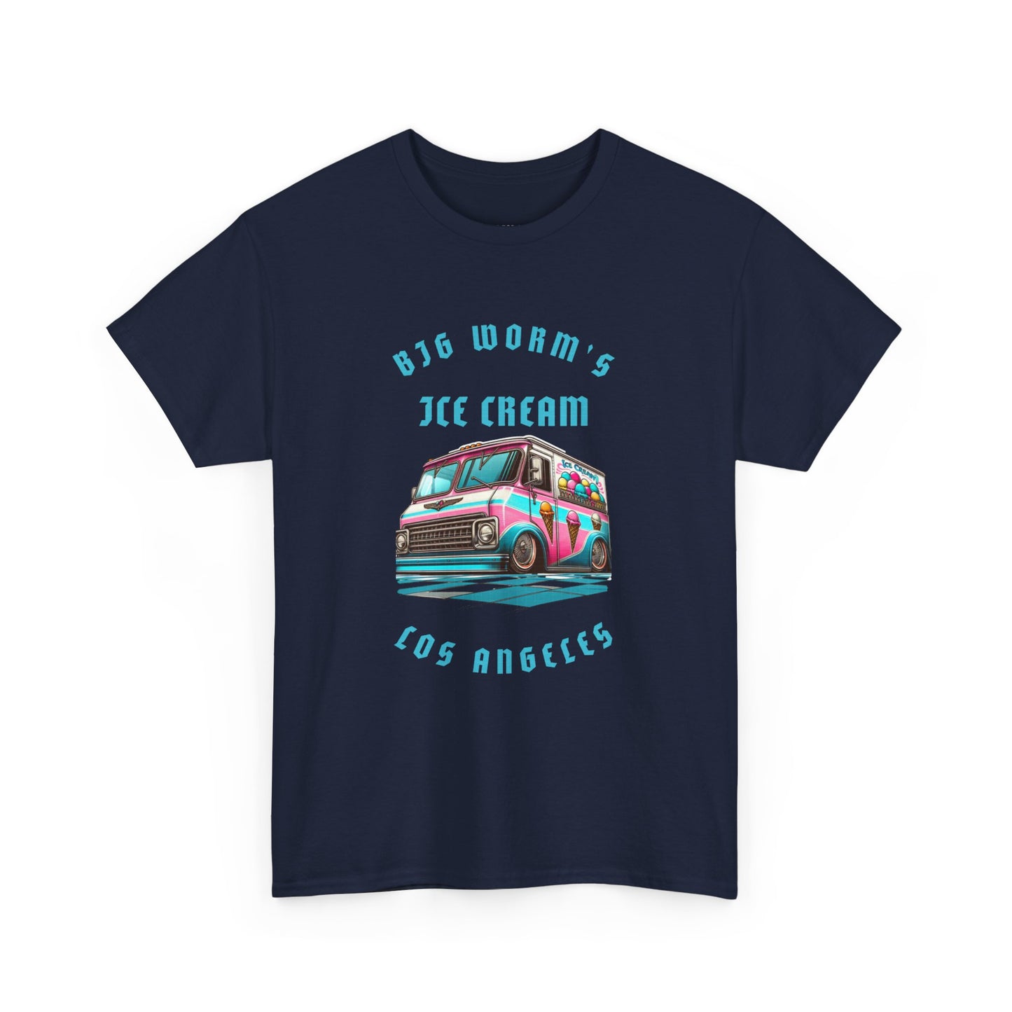 Big Worm's Ice Cream Truck Unisex Heavy Cotton Tee