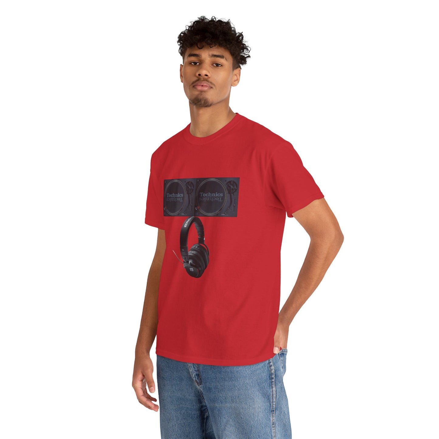 DJ Technics Turntables Unisex Heavy Cotton Tee