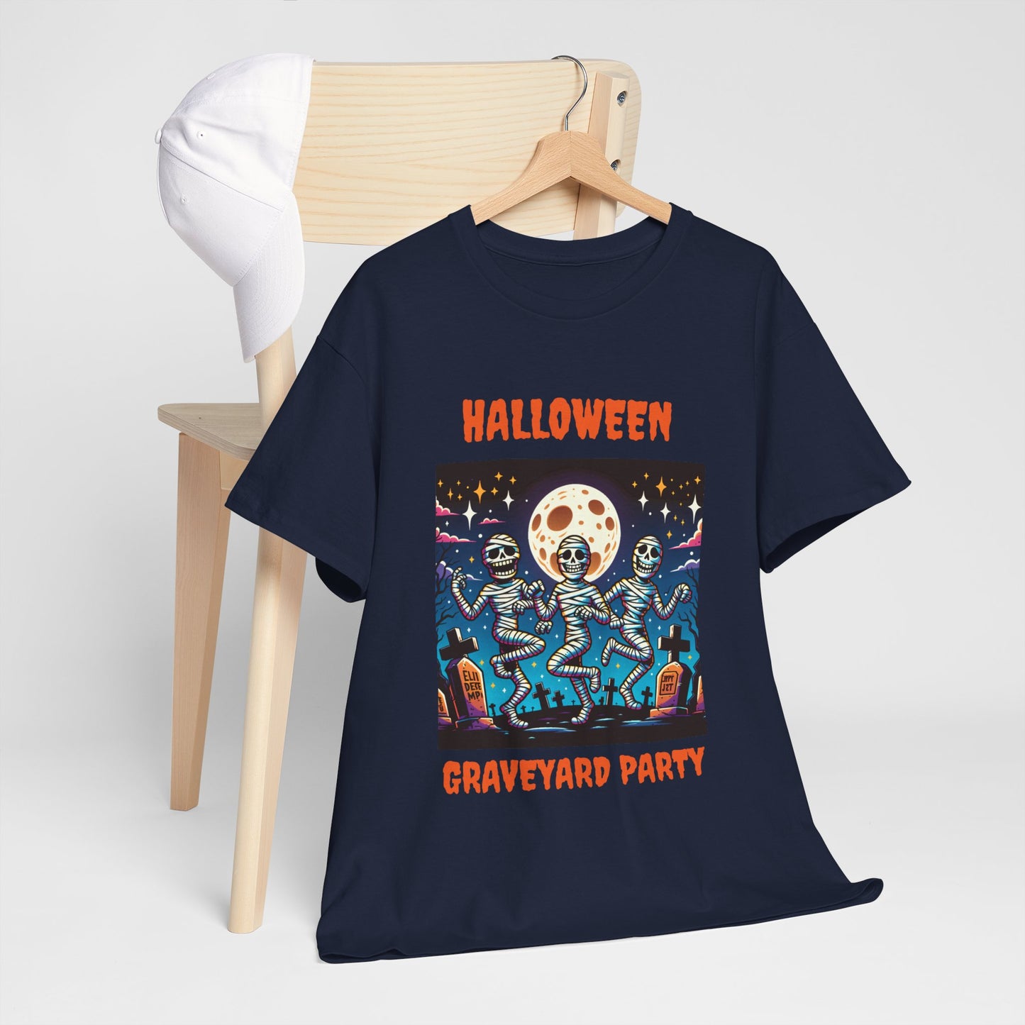 Halloween Graveyard Party Unisex Heavy Cotton Tee