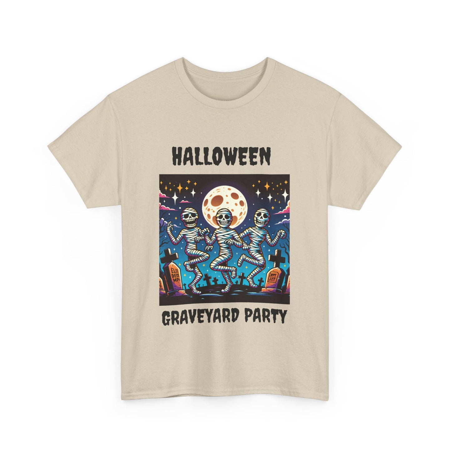 Halloween Graveyard Party Unisex Heavy Cotton Tee