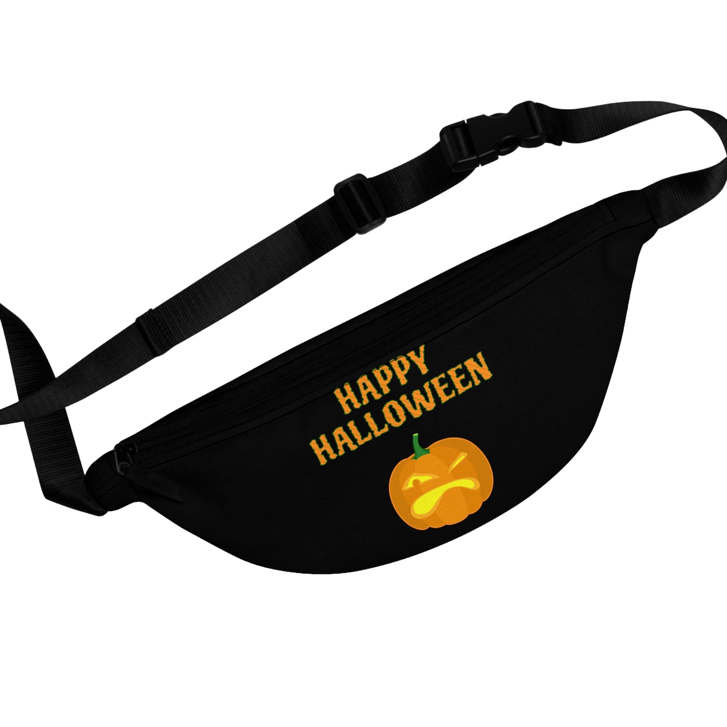 Black Happy Halloween Fanny Pack