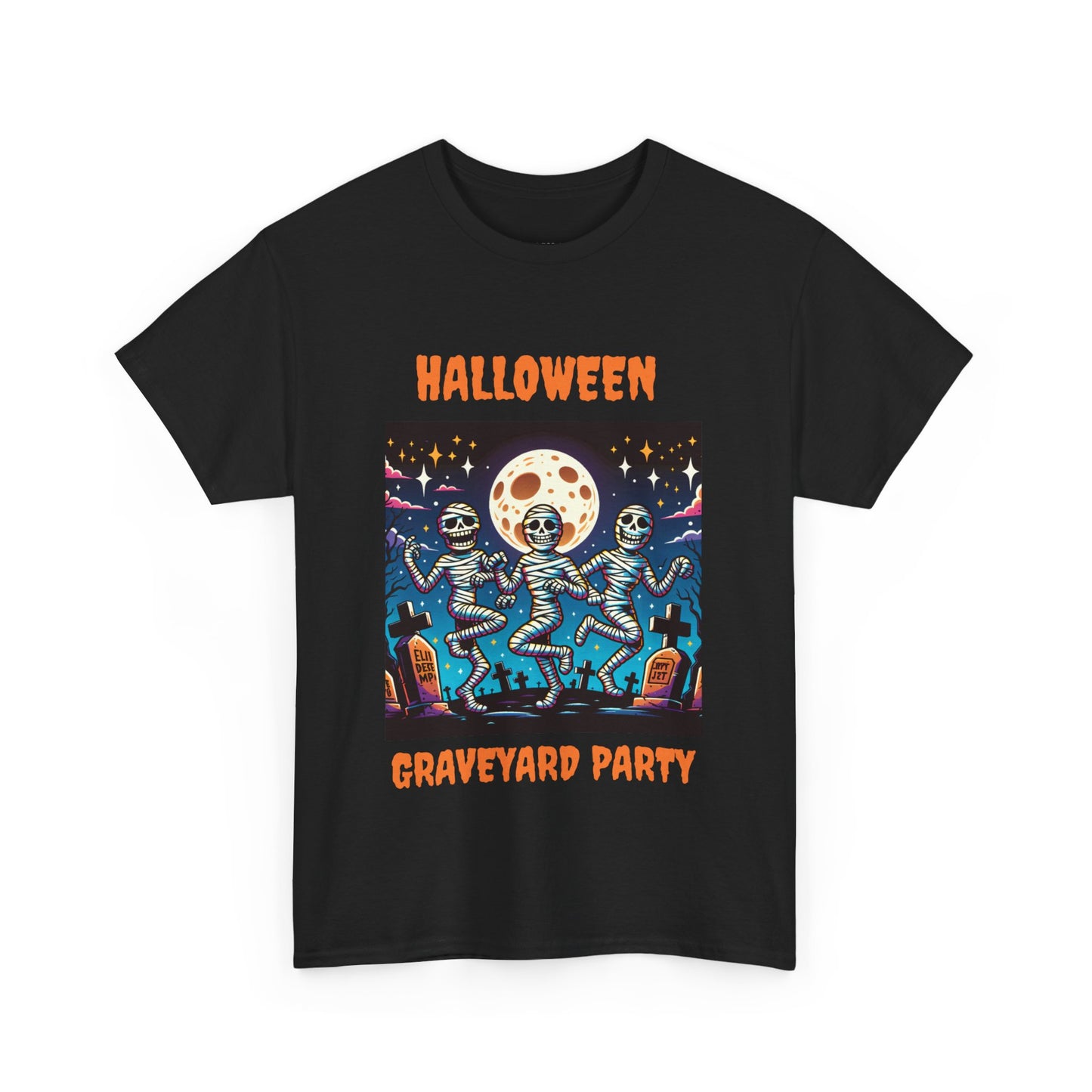 Halloween Graveyard Party Unisex Heavy Cotton Tee