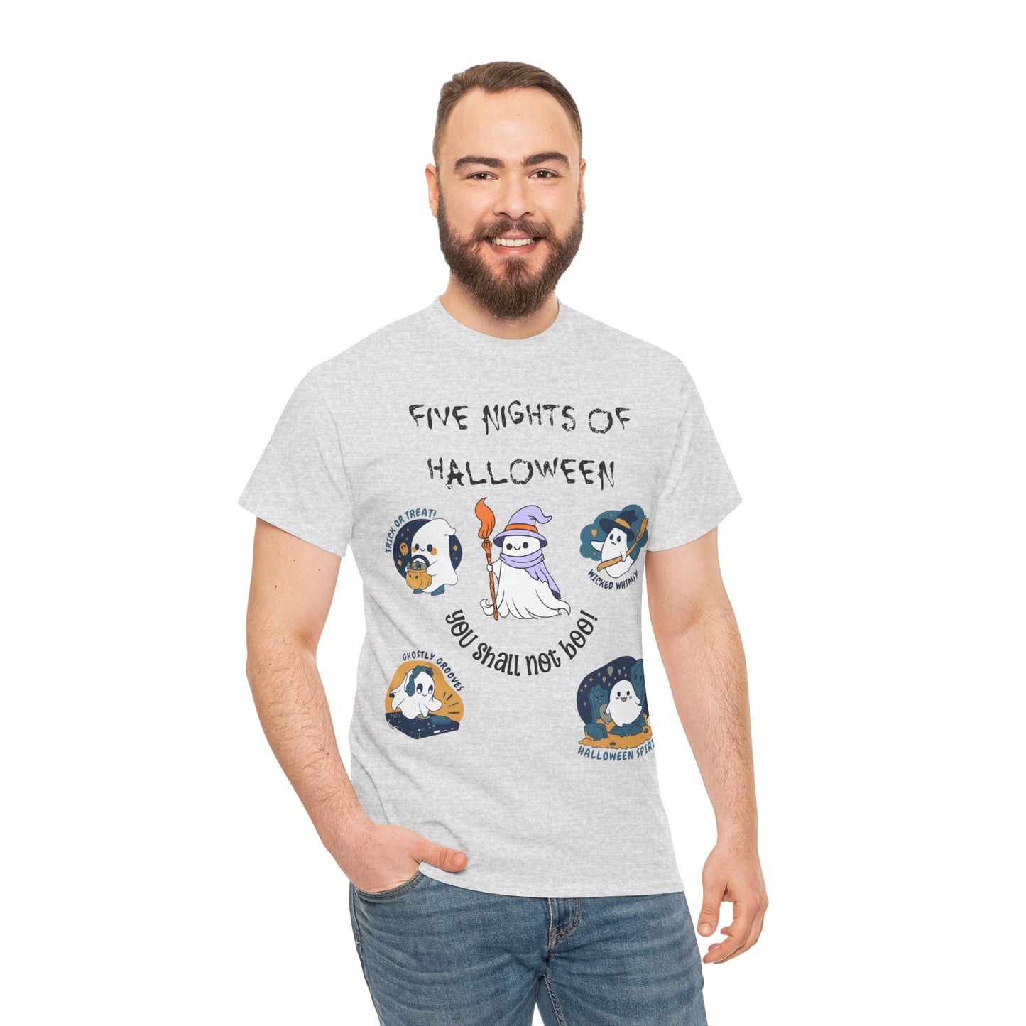 Five Nights Of Halloween Unisex Heavy Cotton Tee